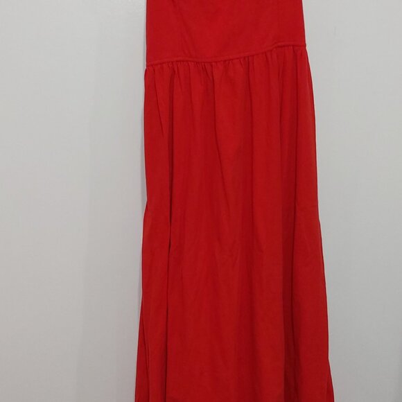 Free people  red dress sz M ruffled - Picture 8 of 11